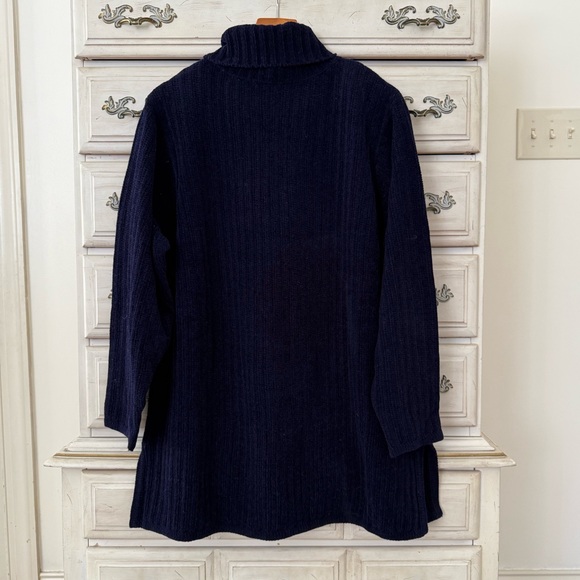 Express Sweaters - Express Tricot Vintage Navy Chenille Turtleneck